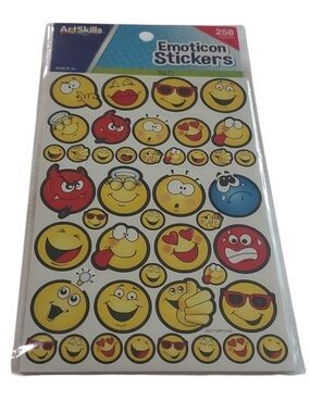 ARTSKILLS emoticon stickers 258 pc